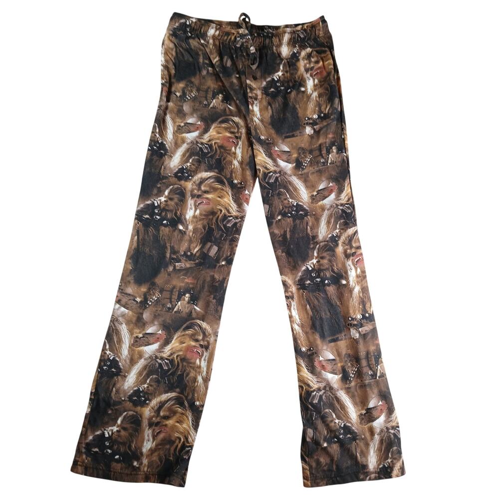 Star Wars Pajama Pants Mens Large Brown Chewbacca Loungewear Lucas Film